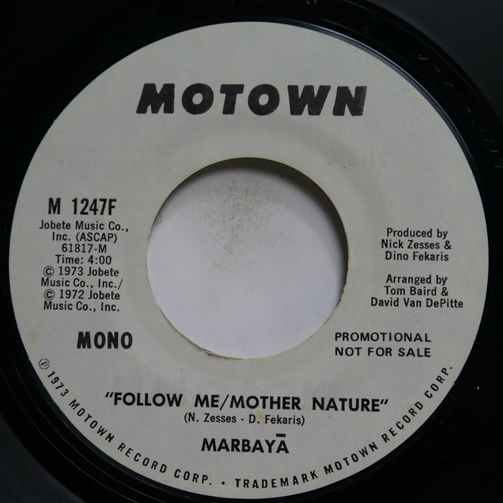 MARBAYA - FOLLOW ME/ MOTHER NATURE (BOTH SIDES)‎ - SOUL 45 DJ